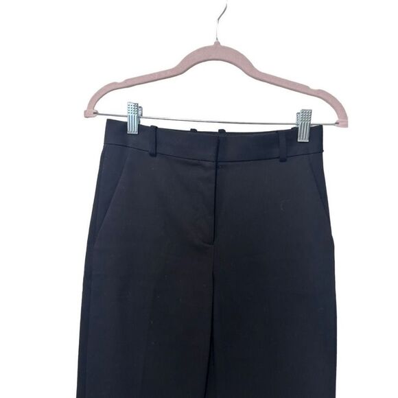 Babaton Atelier High Waist Crop Hem Flat Front Trousers Dress Pants Black Size 2 - Picture 3 of 10